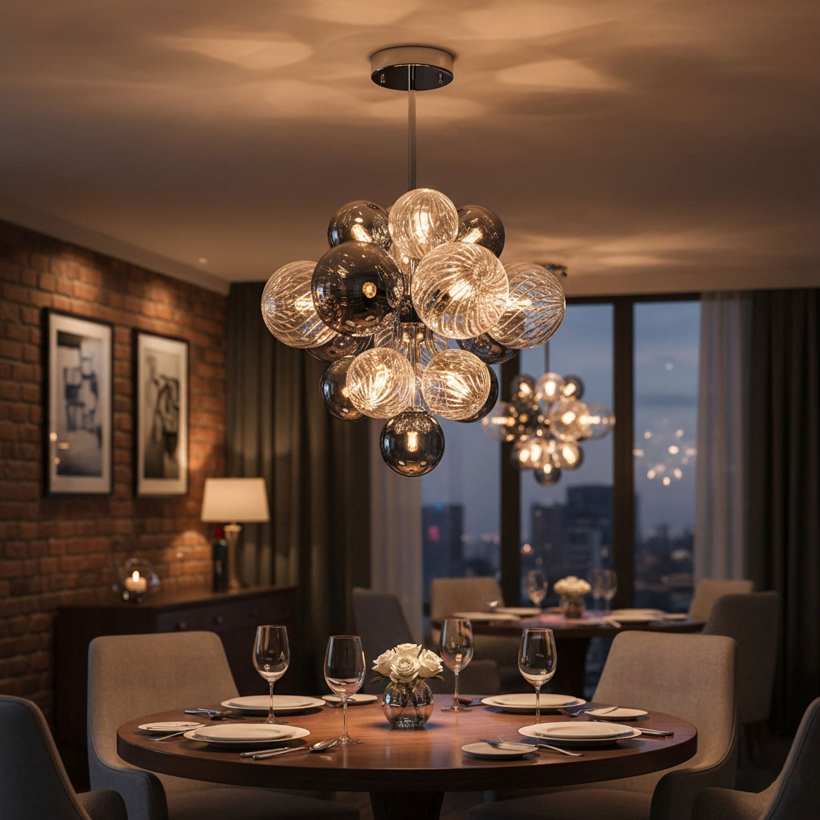 Glass Bubble Chandelier