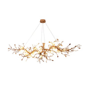 Glass Flower Tree Branch Chandelier