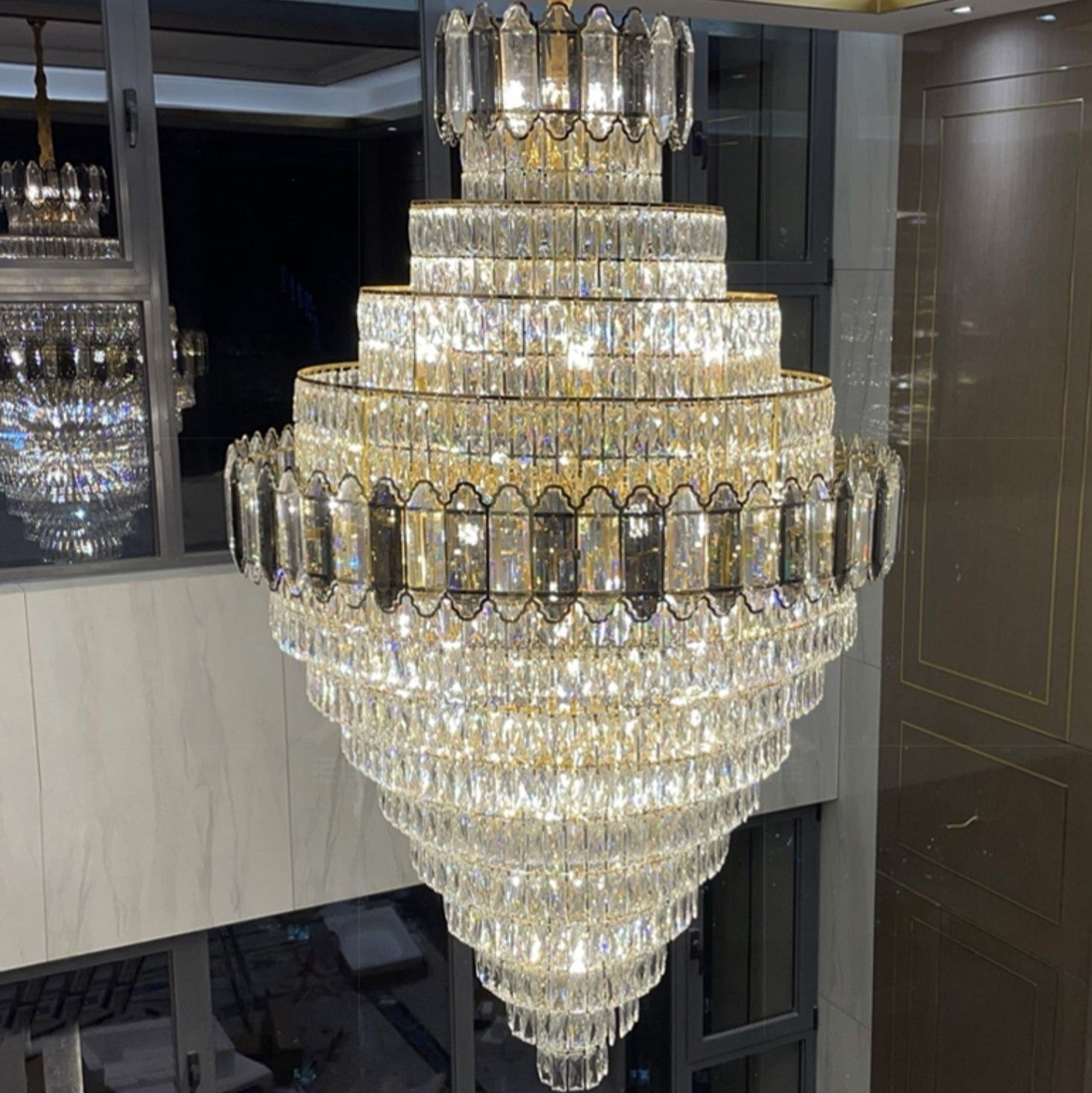 Grand Radiance Round Crystal Chandelier