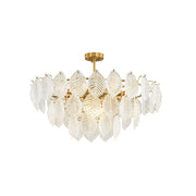 Leaf Shape Glass Modern Chandelier