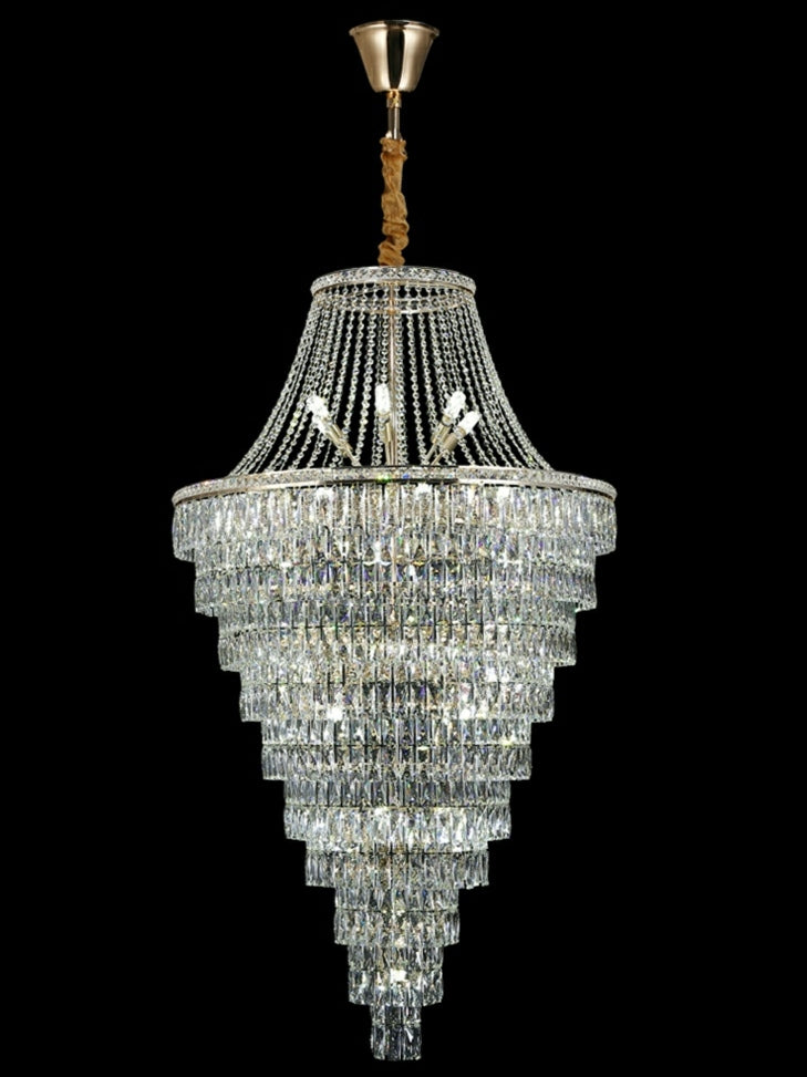 Grand Radiance Tiered Round Crystal Chandelier