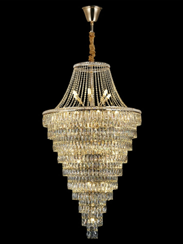 Grand Radiance Tiered Round Crystal Chandelier