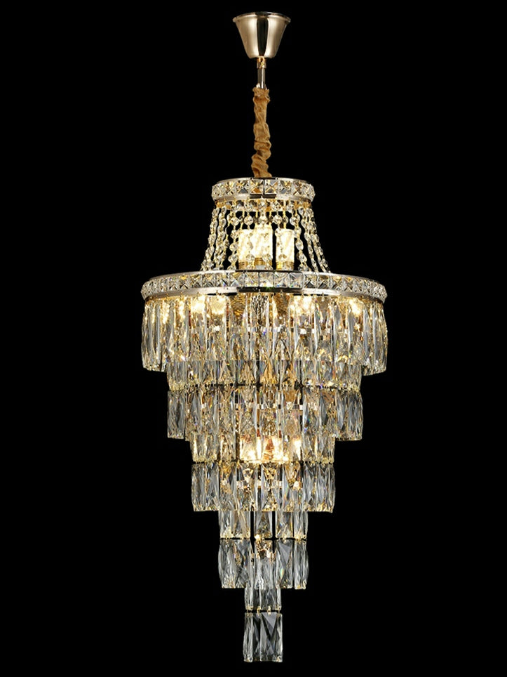 Grand Radiance Tiered Round Crystal Chandelier