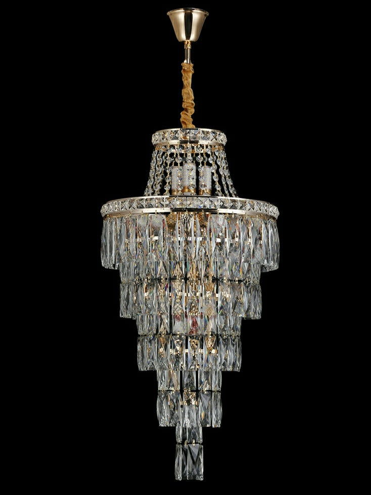 Grand Radiance Tiered Round Crystal Chandelier
