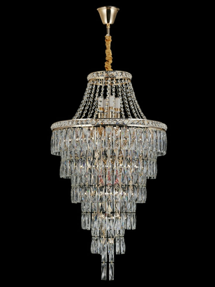 Grand Radiance Tiered Round Crystal Chandelier
