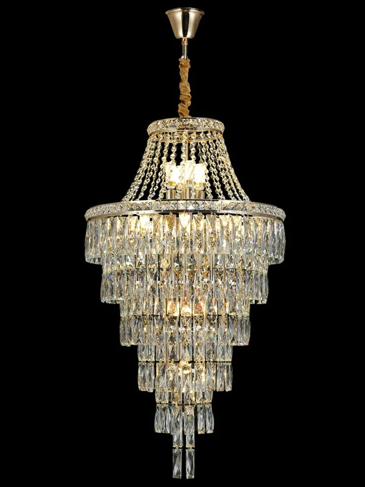 Grand Radiance Tiered Round Crystal Chandelier
