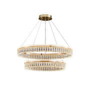 Modern Large Crystal Ring Chandelier