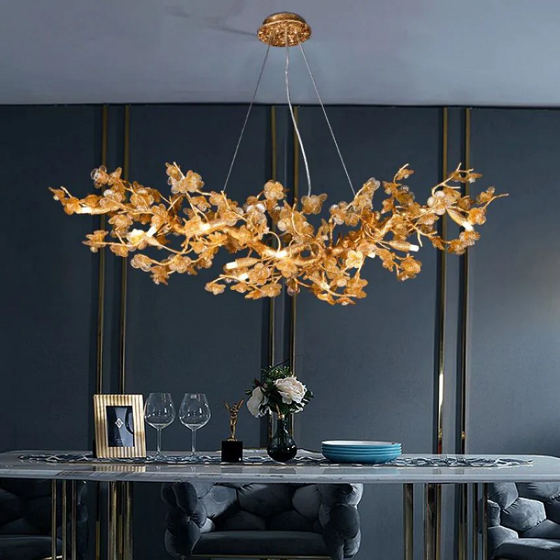 Branch Modern Leaf Linear  Chandelier