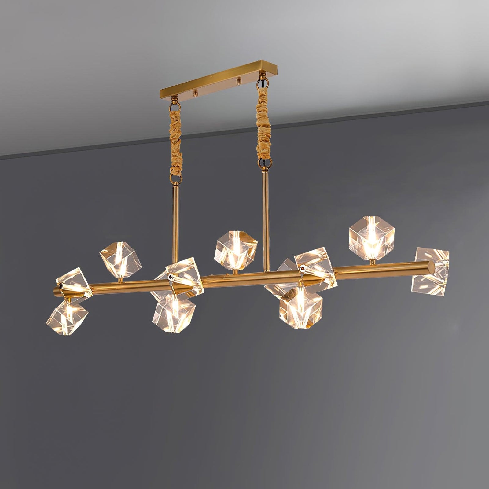 Modern Geometric Crystal Chandelier