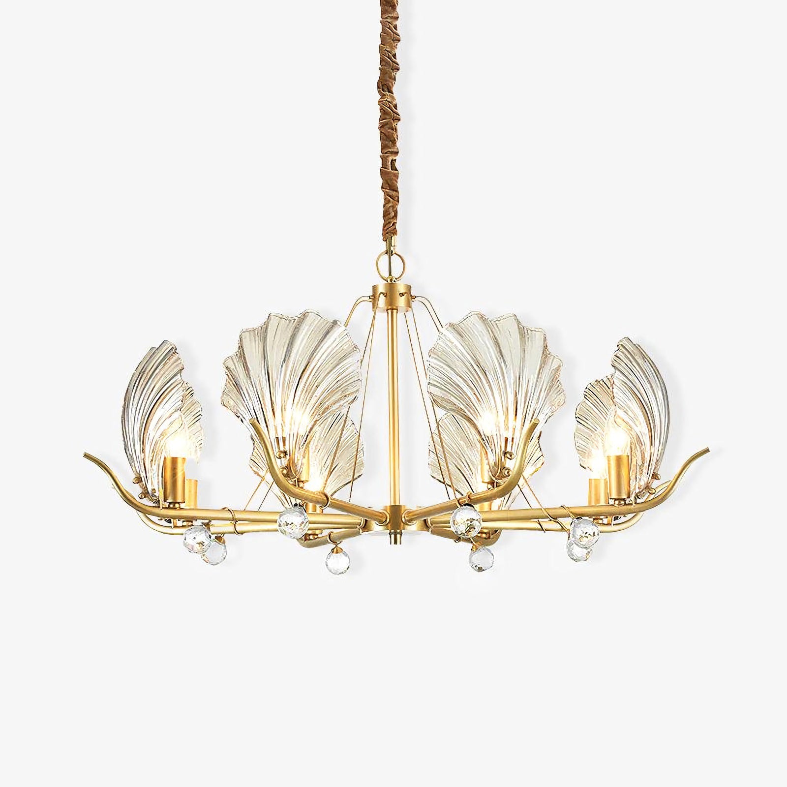 Modern Shell Glass Chandelier