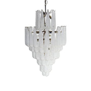 Murano Transparent Petals Glass Chandelier