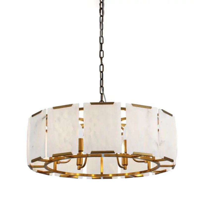 Grand Alabaster Round Chandelier