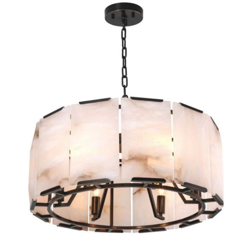 Grand Alabaster Round Chandelier