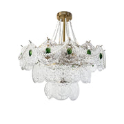 Emerald Art Glass Chandeliers