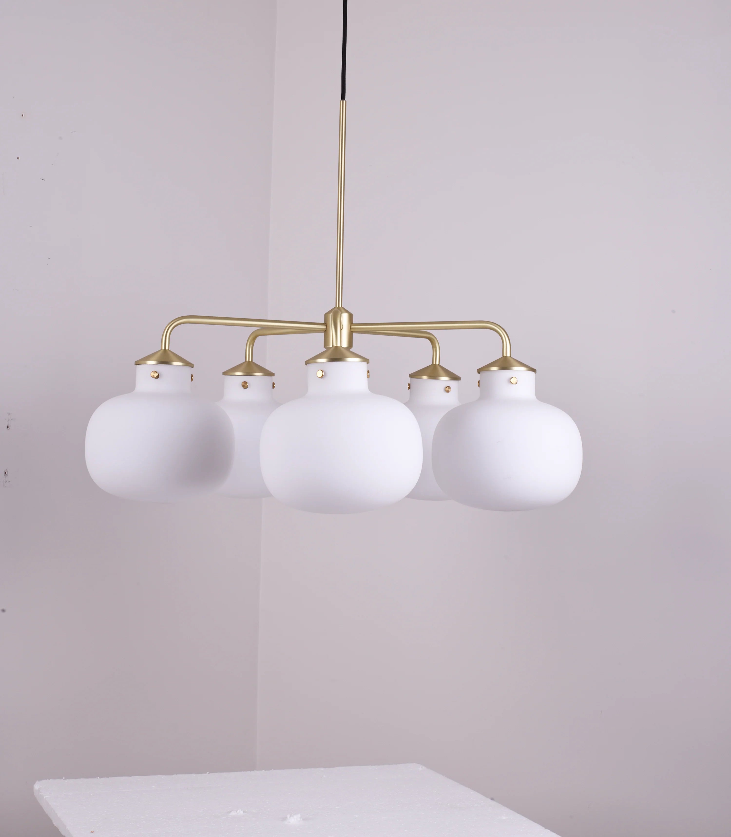 Modern Raito Opal Glass Chandelier