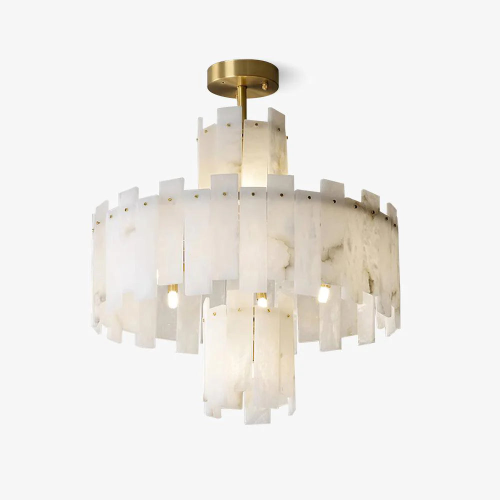 Regina White Alabaster Chandelier