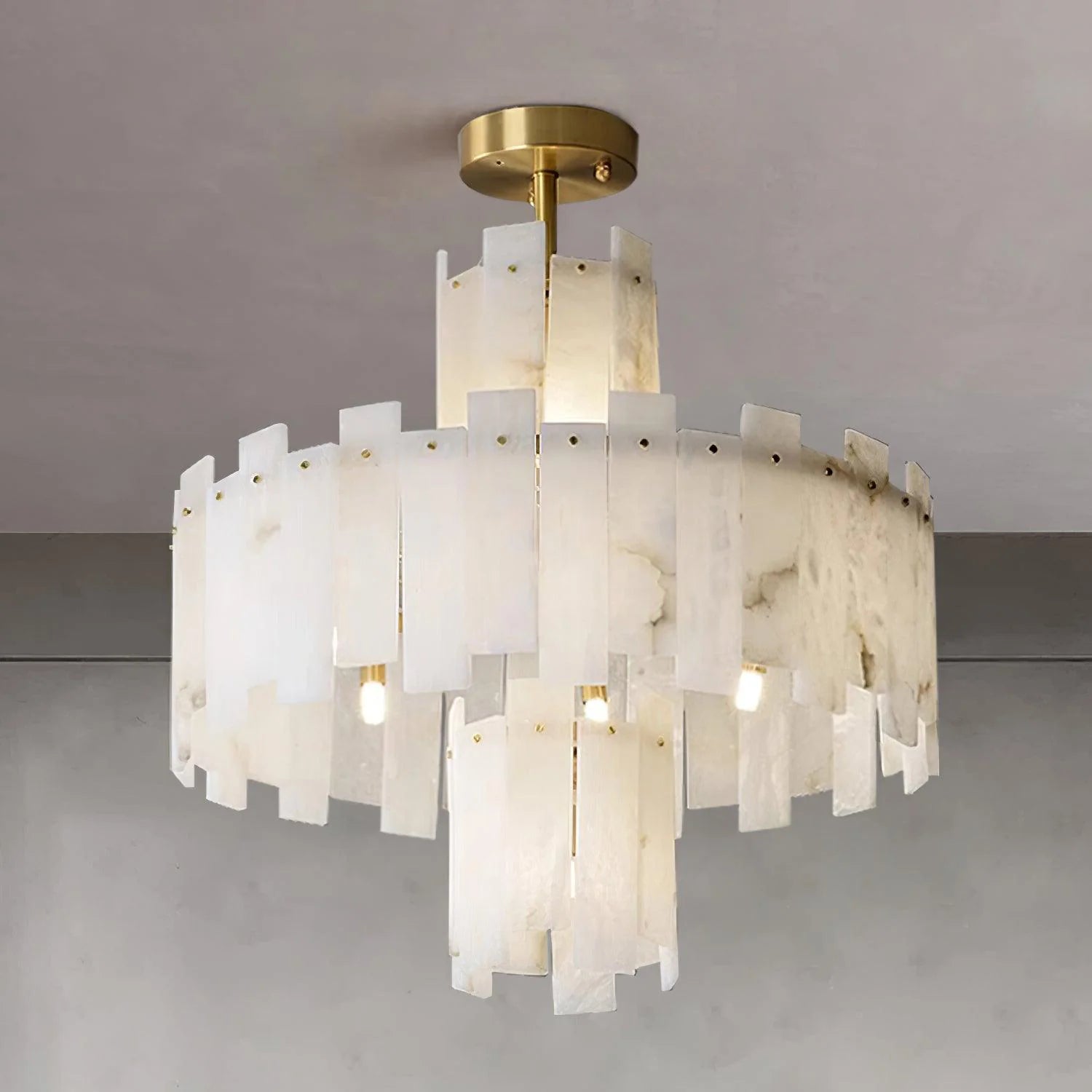 Regina White Alabaster Chandelier