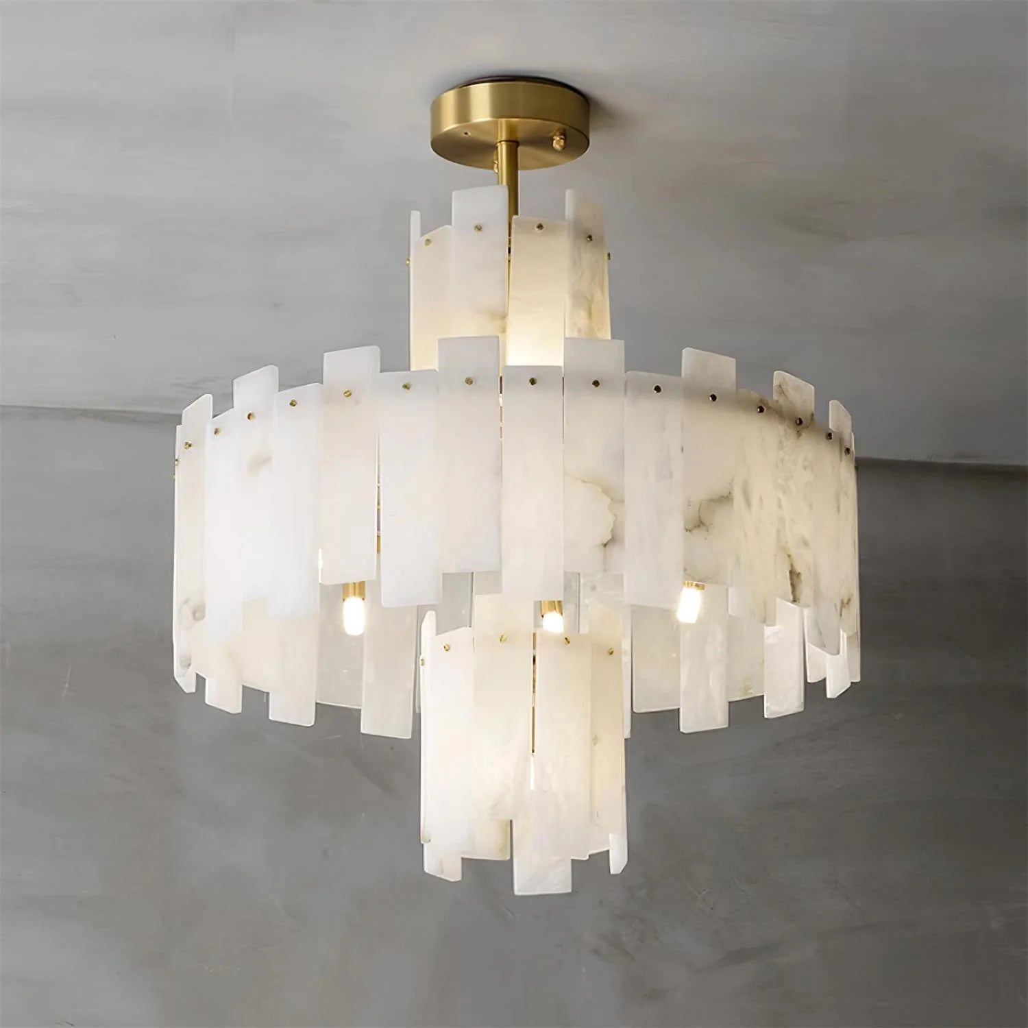 Regina White Alabaster Chandelier