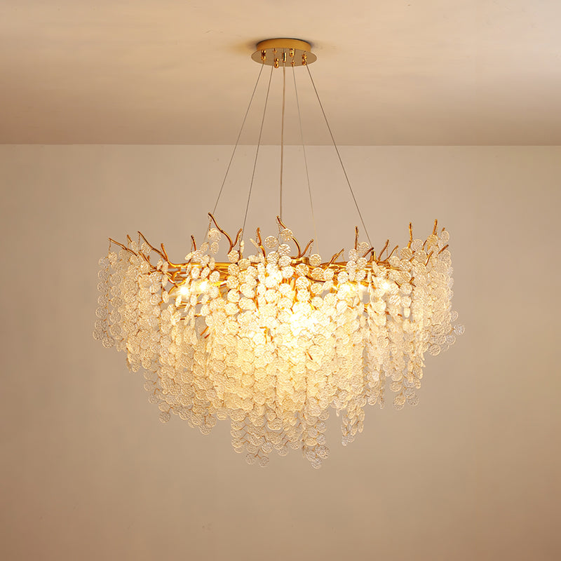 Shiro Noda Glass Coin Chandeliers