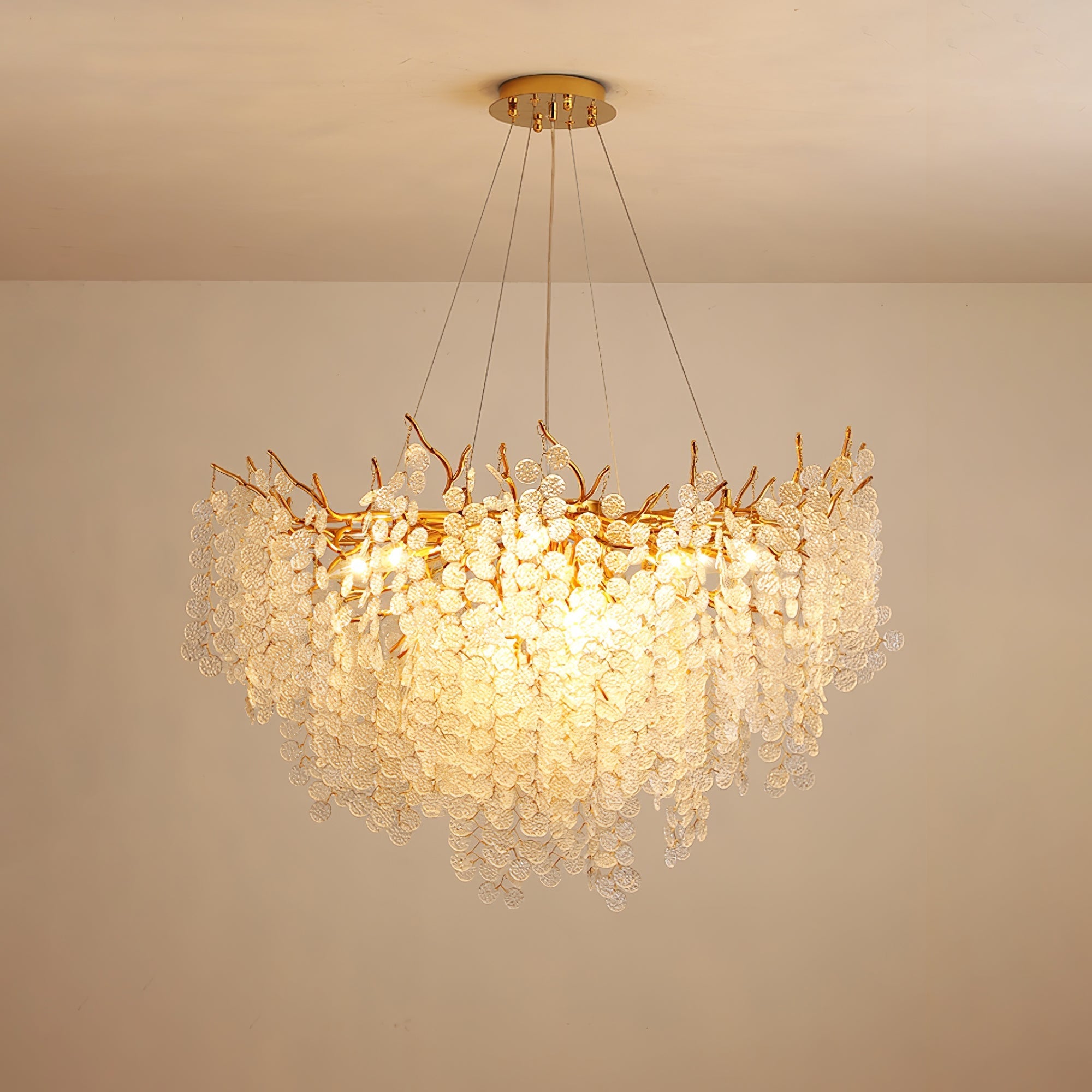 Shiro Noda Glass Coin Chandeliers