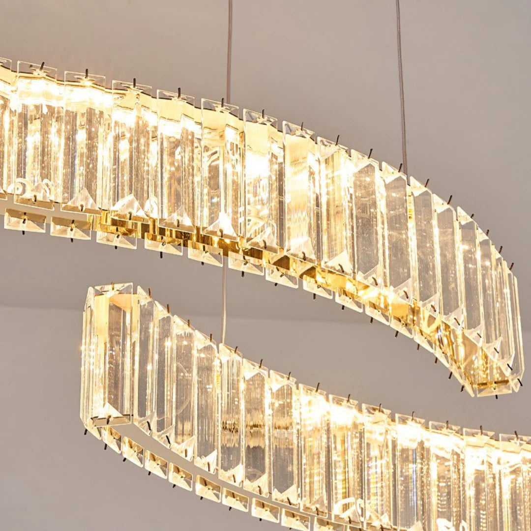Simple Wave Crystal Chandelier