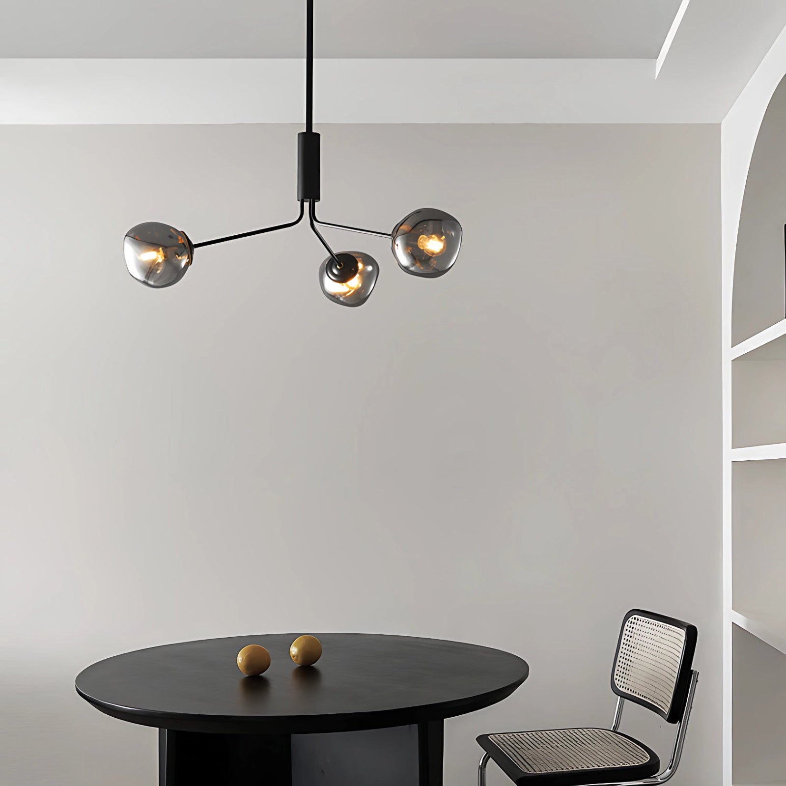 Smoked Glass Chandelier