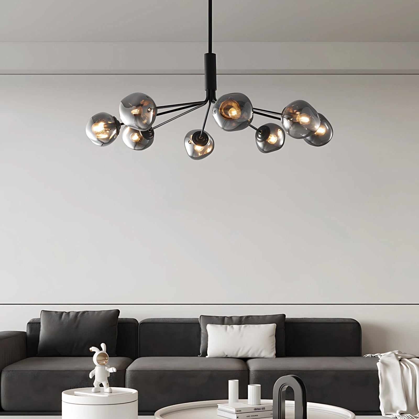 Smoked Glass Chandelier