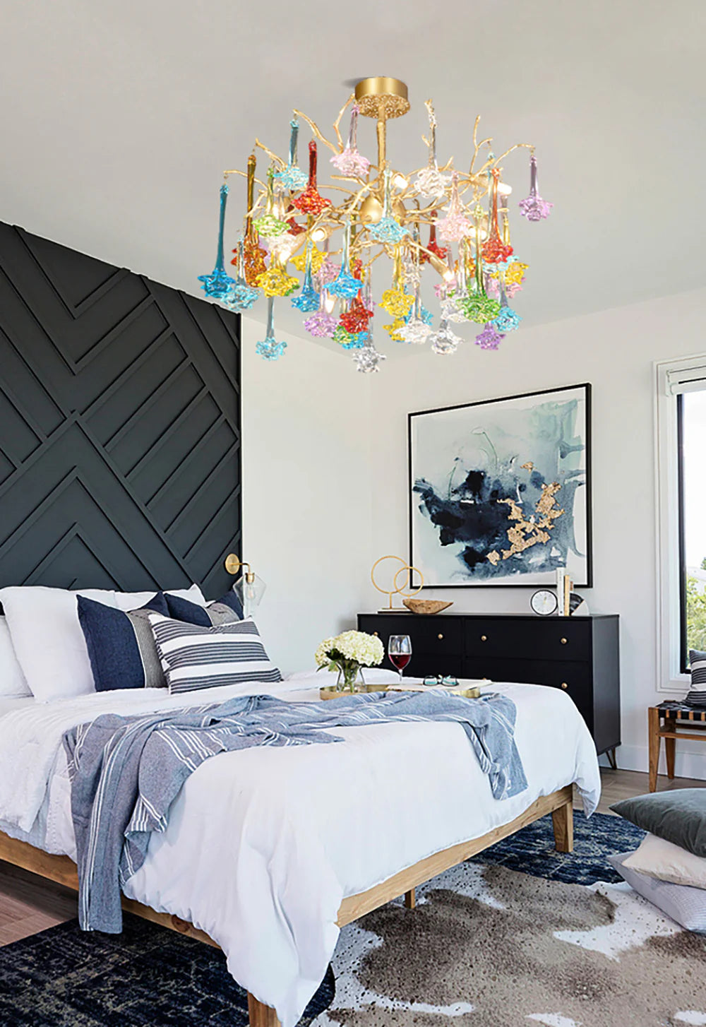 Tree Branch Glass Color Chandelier