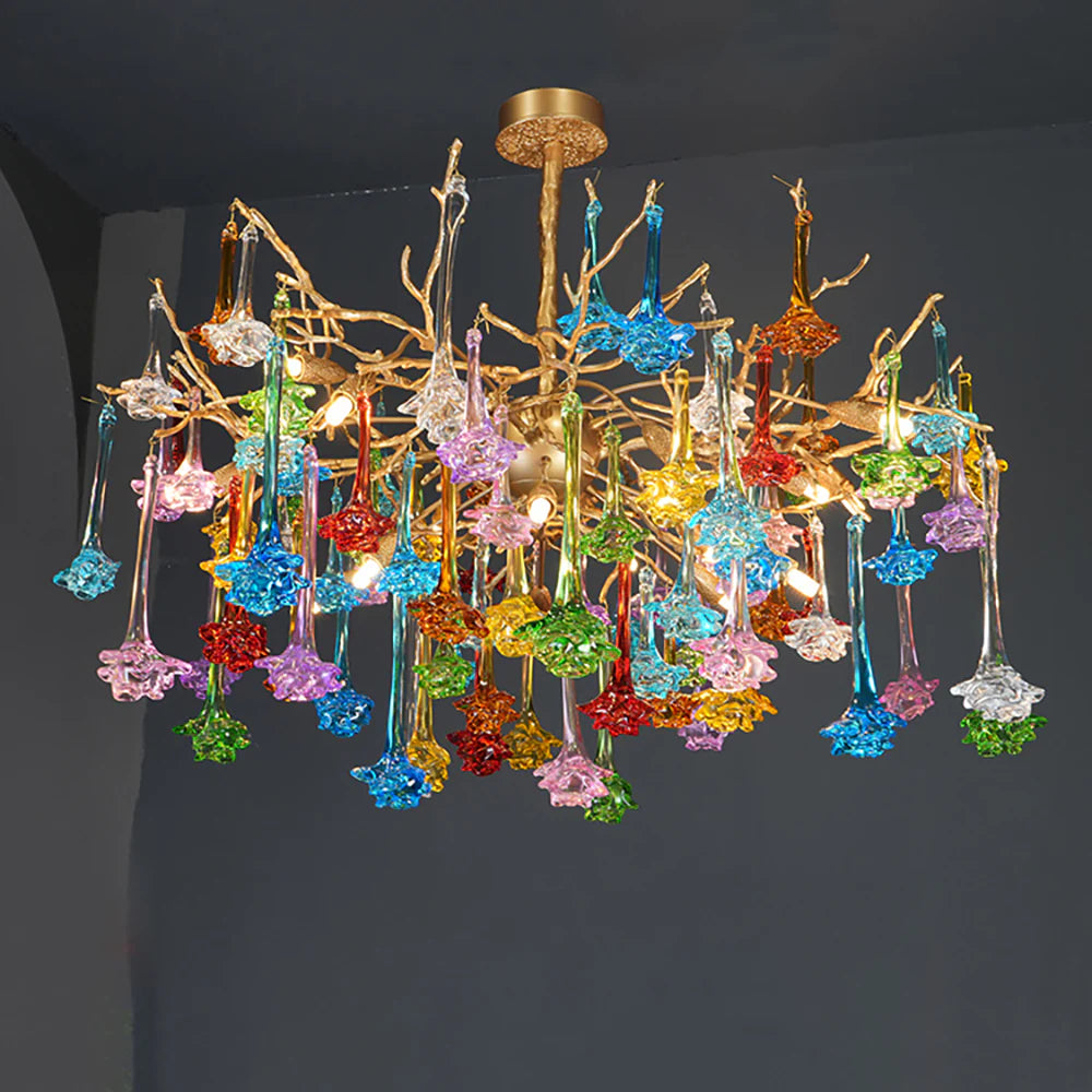 Tree Branch Glass Color Chandelier