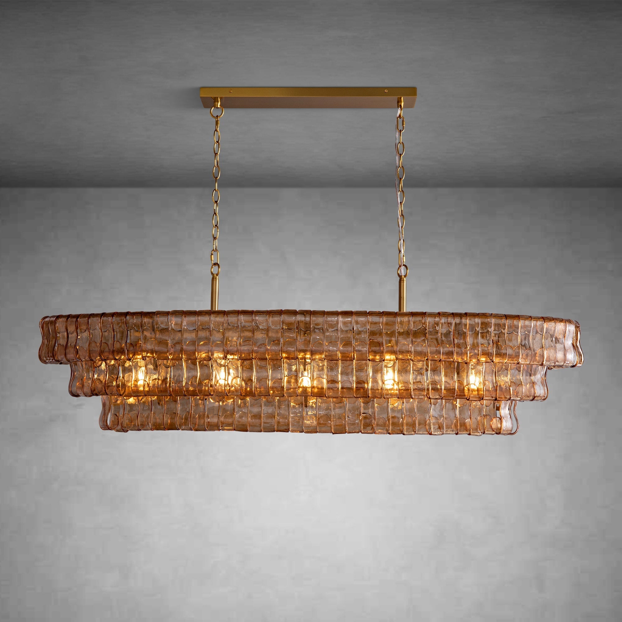Glacien Oval Chandelier 54"W/65"W