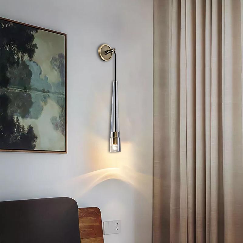Abner Crystal Small Wall Sconce - GILDLAMPS