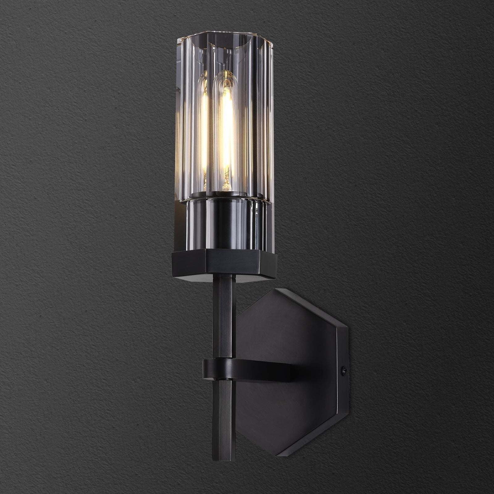 Adam Polygonal Crystal Series Wall Sconce - GILDLAMPS