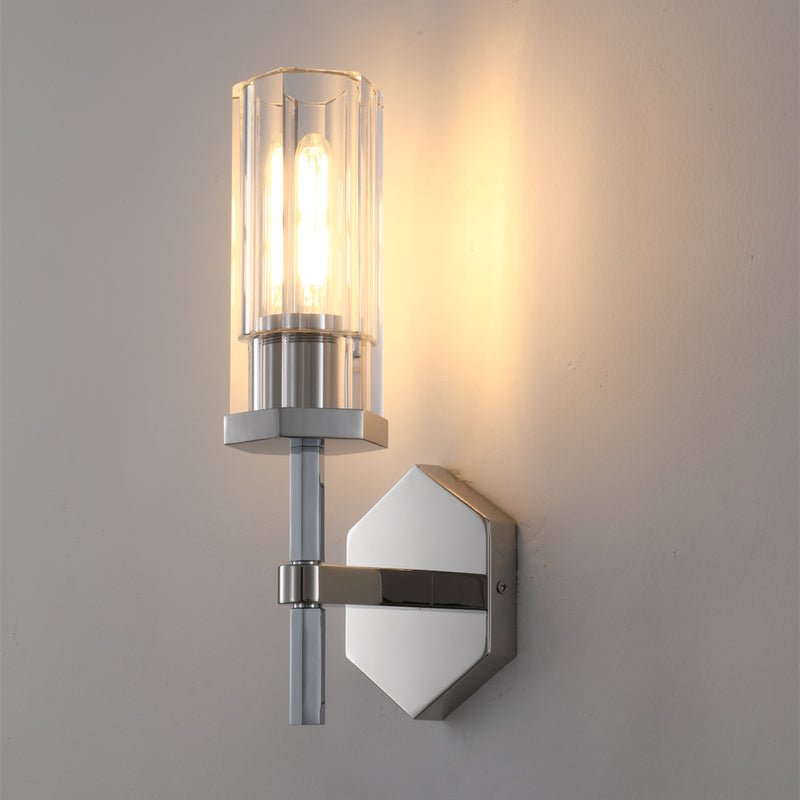 Adam Polygonal Crystal Series Wall Sconce - GILDLAMPS