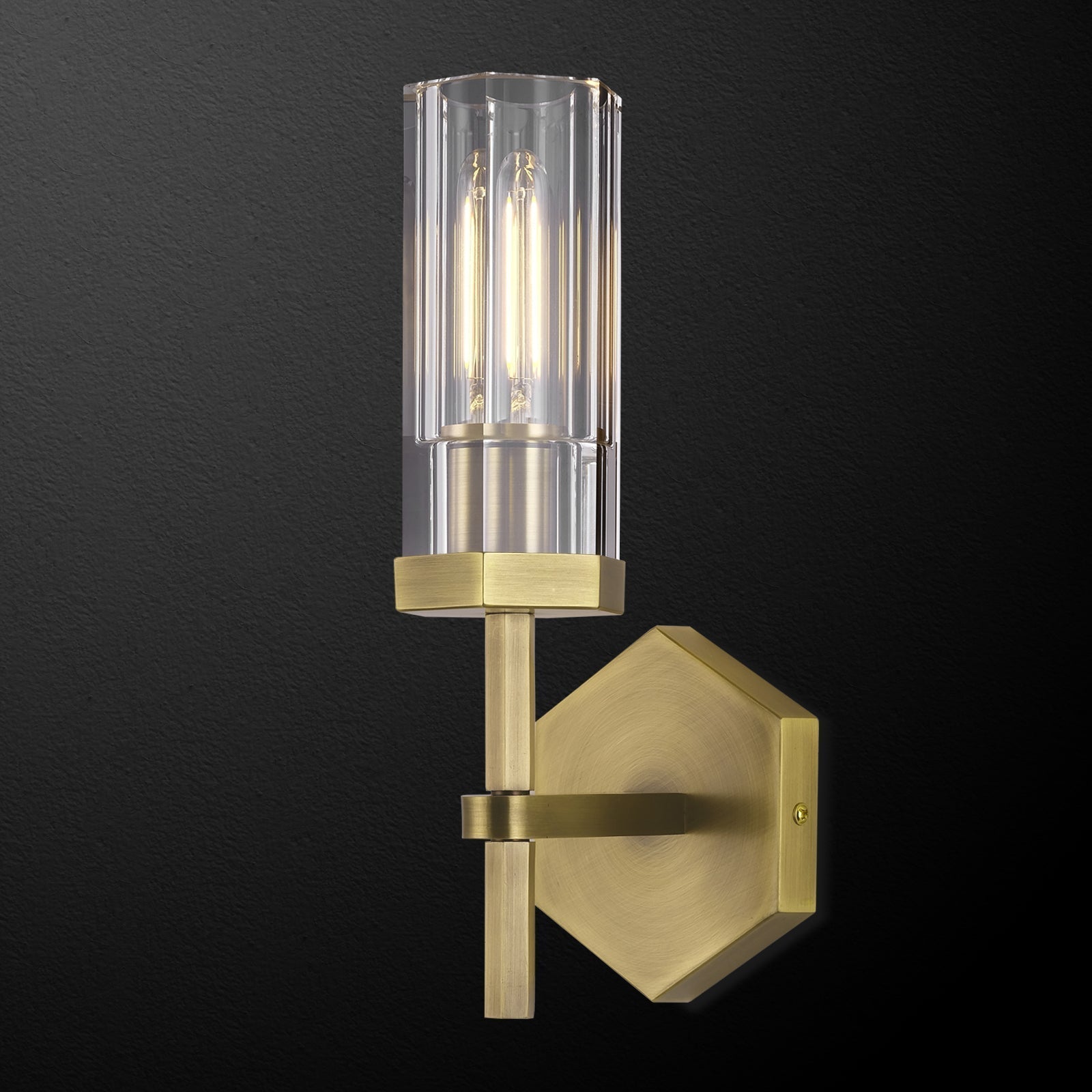 Adam Polygonal Crystal Series Wall Sconce - GILDLAMPS