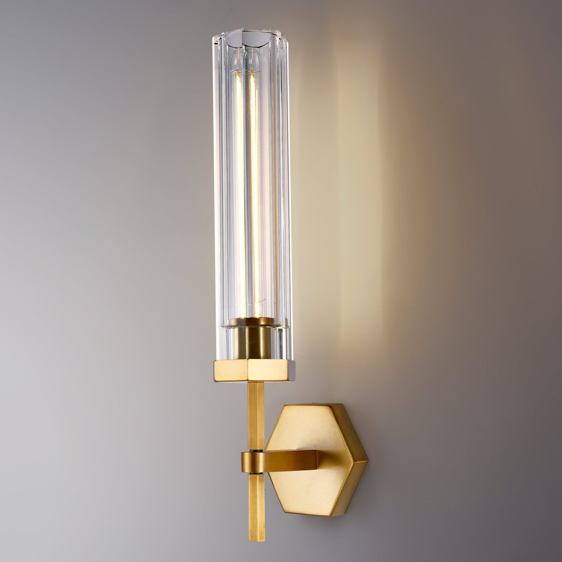 Adam Polygonal Crystal Series Wall Sconce - GILDLAMPS