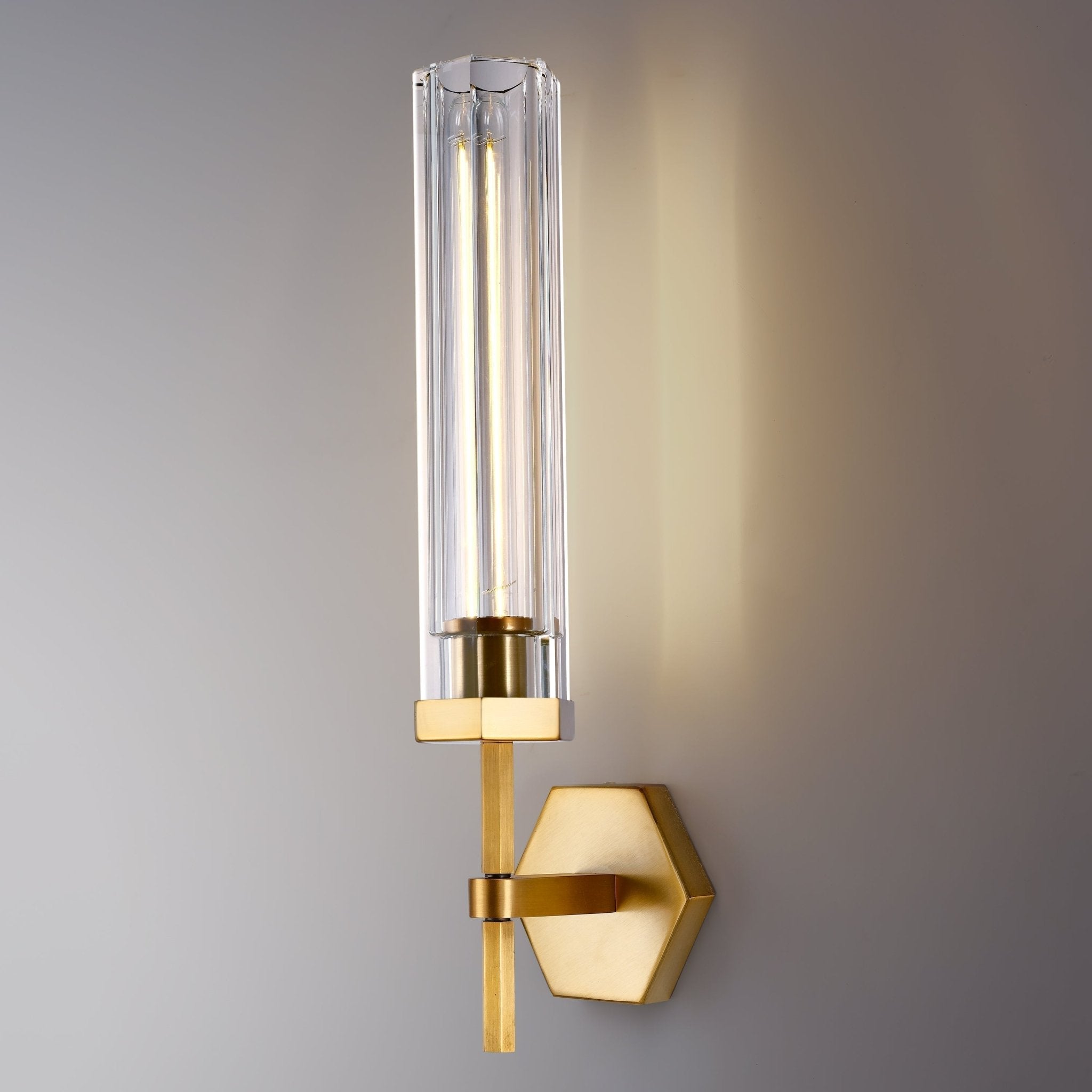 Adam Polygonal Crystal Series Wall Sconce - GILDLAMPS