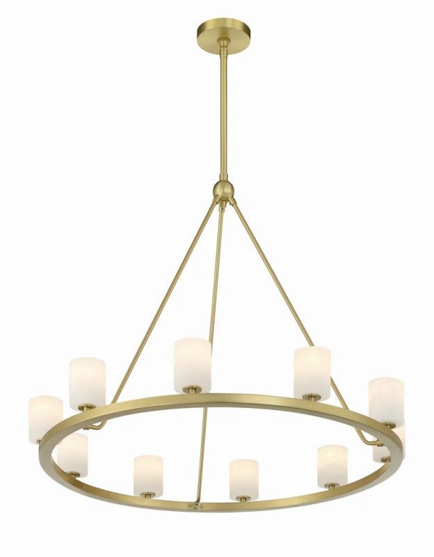 Agron 10 Light Alabaster Chandelier - GILDLAMPS