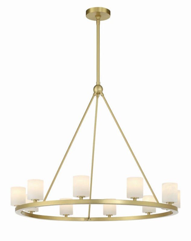 Agron 10 Light Alabaster Chandelier - GILDLAMPS