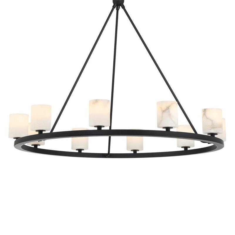 Agron 10 Light Alabaster Chandelier - GILDLAMPS
