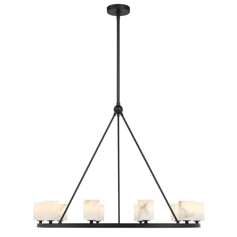 Agron 12 Light Alabaster Chandelier - GILDLAMPS