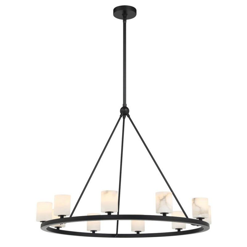 Agron 12 Light Alabaster Chandelier - GILDLAMPS