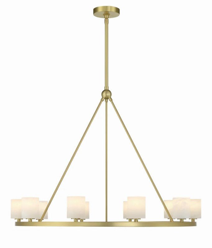 Agron 12 Light Alabaster Chandelier - GILDLAMPS