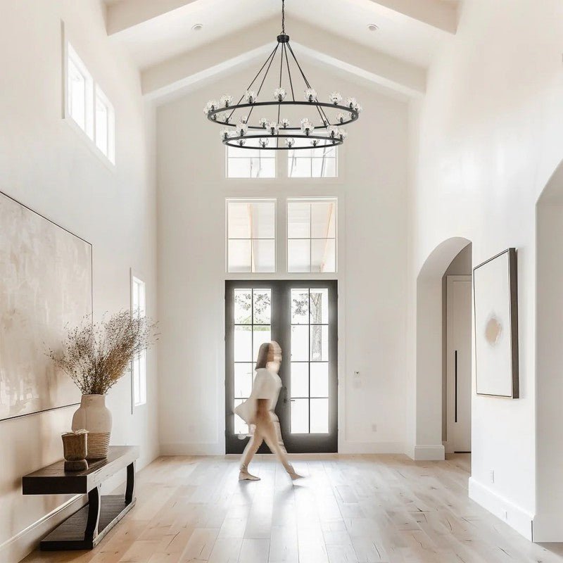 Agron 30 Light Alabaster Chandelier - GILDLAMPS