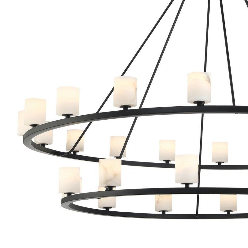 Agron 30 Light Alabaster Chandelier - GILDLAMPS