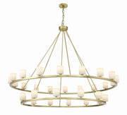 Agron 30 Light Alabaster Chandelier - GILDLAMPS