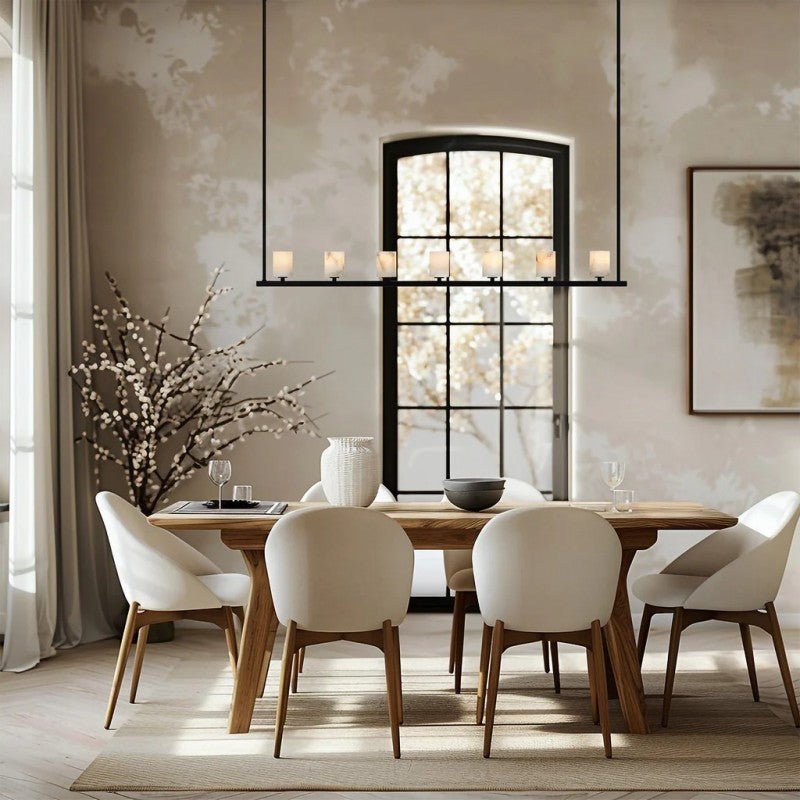 Agron 7 Light Alabaster Chandelier - GILDLAMPS