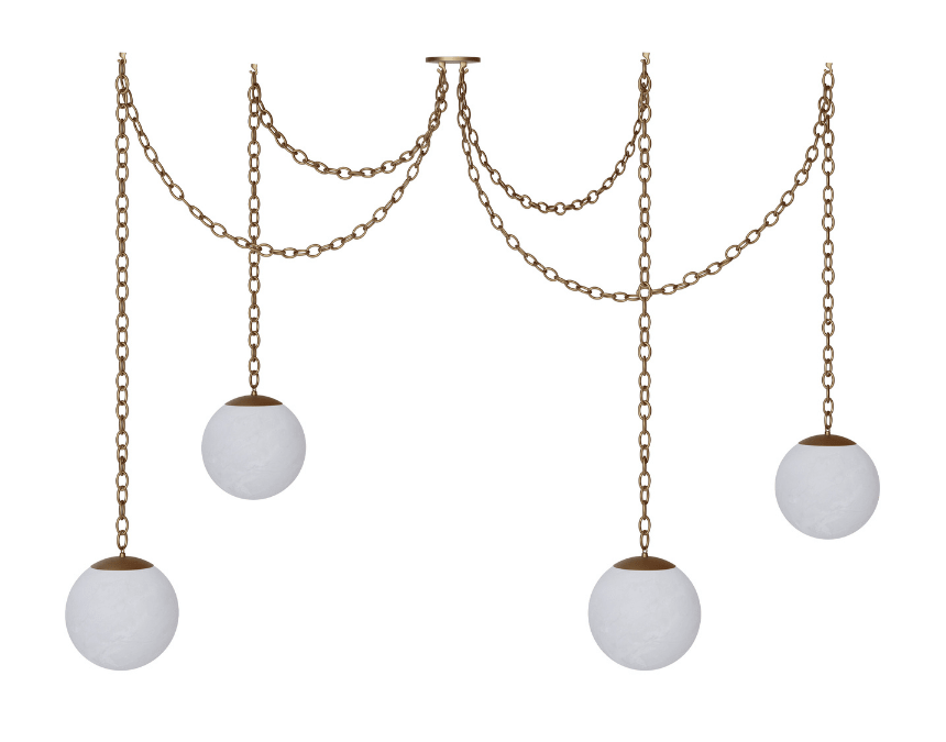Alabaster 4 Swag Chandelier - GILDLAMPS