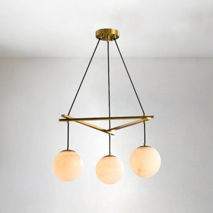 Alabaster Ball Chandelier