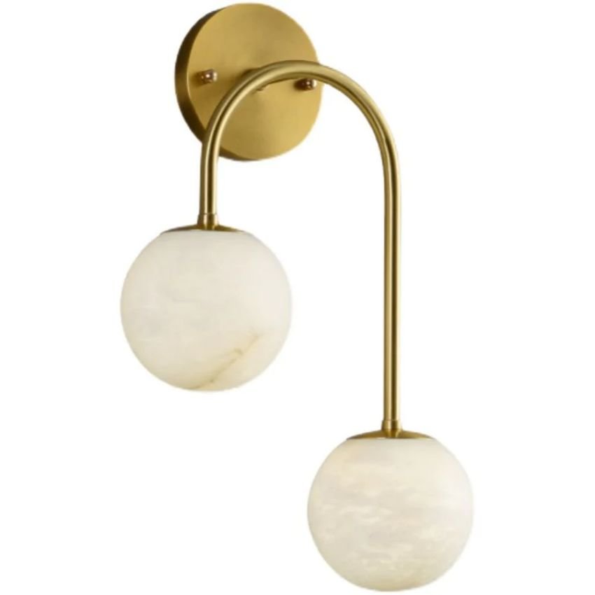 Alabaster Glo Modern Wall Sconce In Bedroom - GILDLAMPS