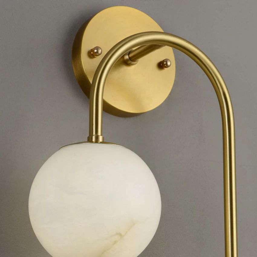 Alabaster Glo Modern Wall Sconce In Bedroom - GILDLAMPS